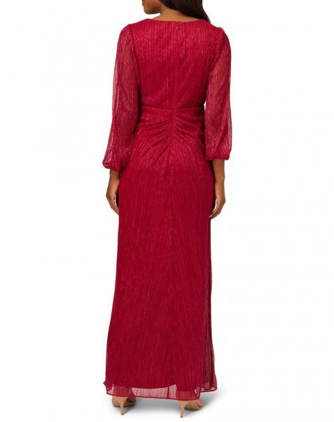 Красное вечернее платье с длинными рукавами 1850 Красное вечернее платье с длинными рукавами 1850