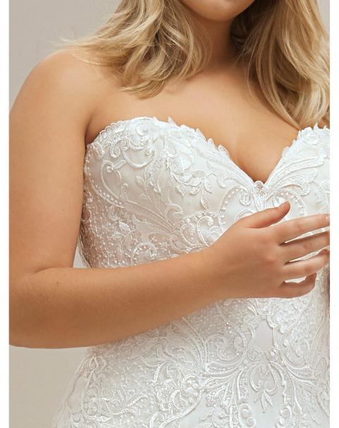 Свадебное платье-русалка большого размера Miss Plus 354