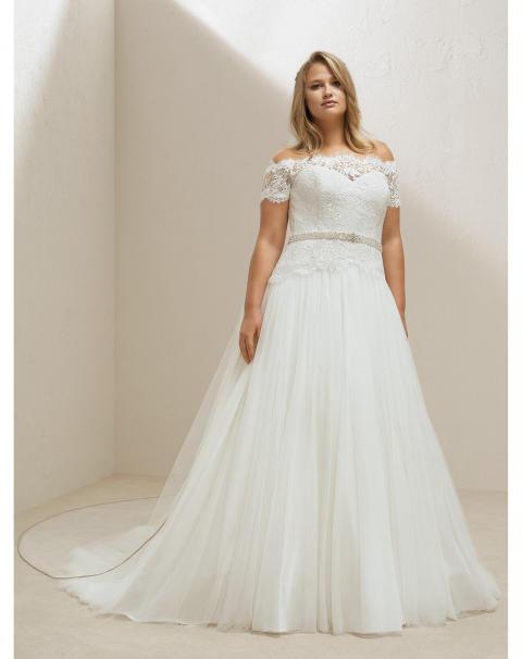 Пышное свадебное платье большого размера Mosa Plus 356