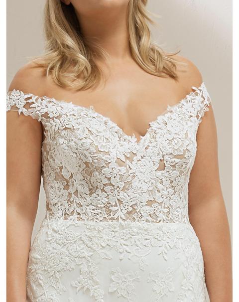 Свадебное платье-русалка большого размера Miri Plus 357