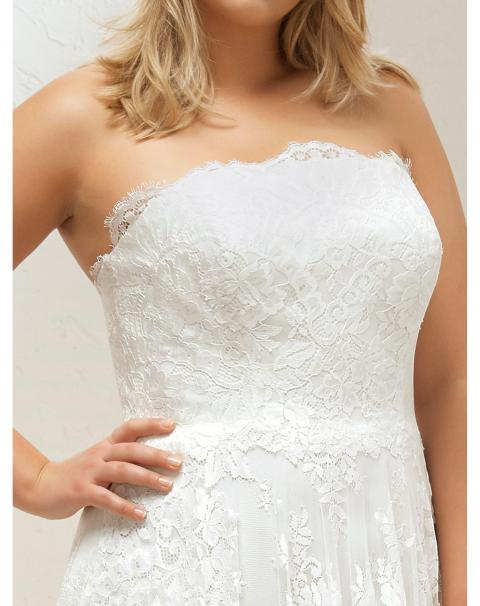 Свадебное платье большого размера с открытыми плечами Meg Plus 359