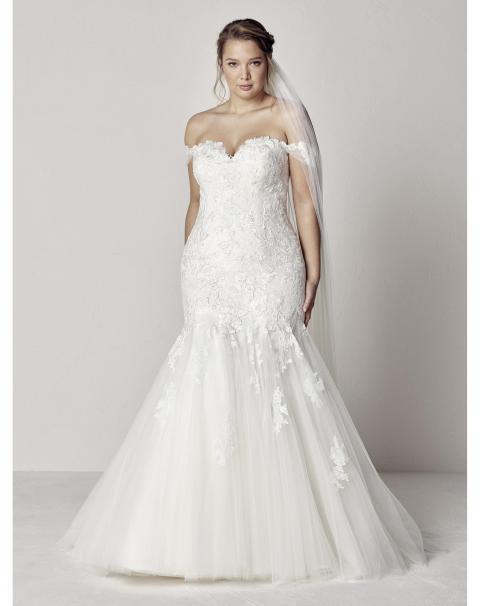 Свадебное платье-годе большого размера Extrem Plus 366