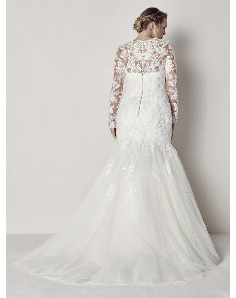 Весільна сукня-годе великого розміру Evette Plus 368