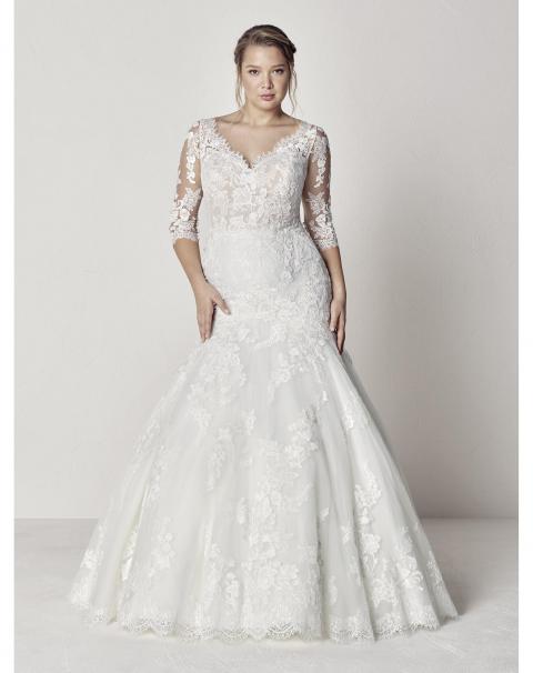Свадебное платье большого размера Evelyn Plus 369