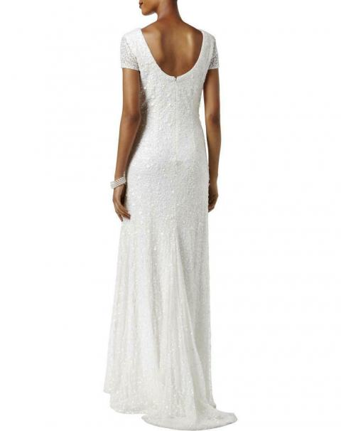 Біла вечірня сукня великого розміру 433