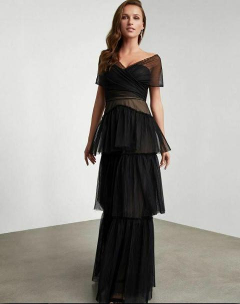 Черное вечернее платье 444
