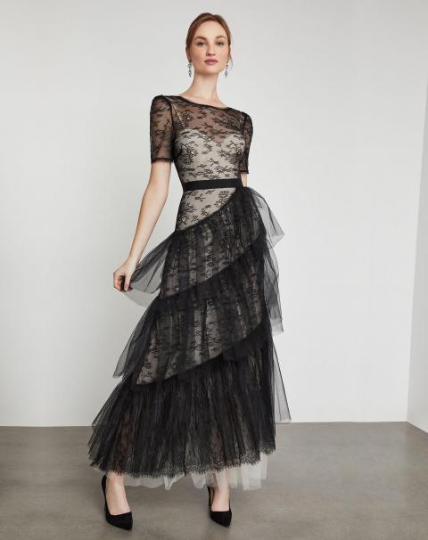 Черное вечернее платье 446