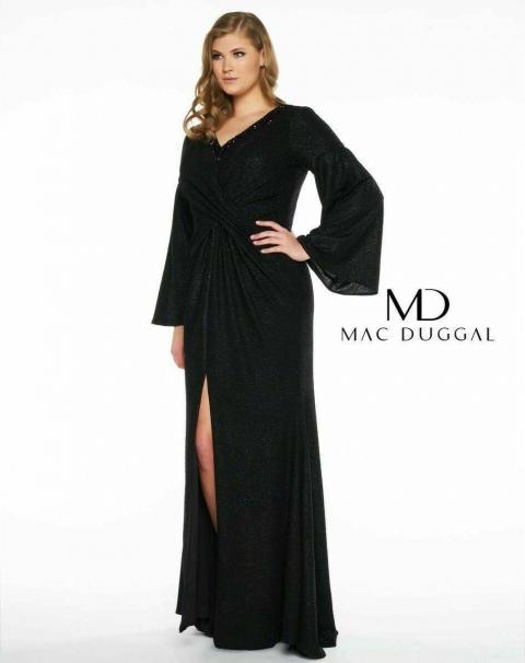 Чорна вечірня сукня великого розміру 471