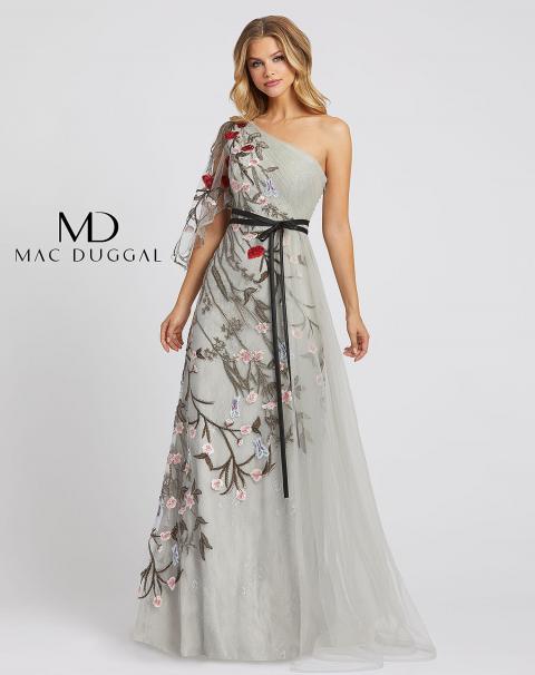 Весіння вечірня сукня з квітковою вишивкою 467