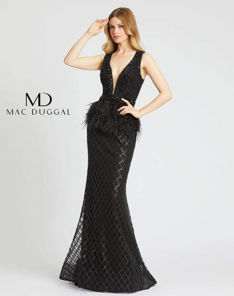 Черное вечернее платье Mac Duggal 422