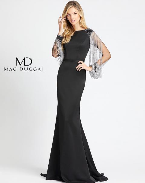 Черное вечернее платье Mac Duggal 449