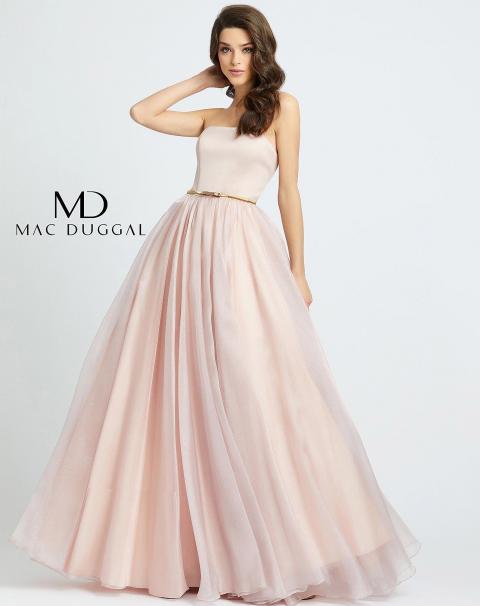 Выпускное платье розового цвета с пышной юбкой 1298