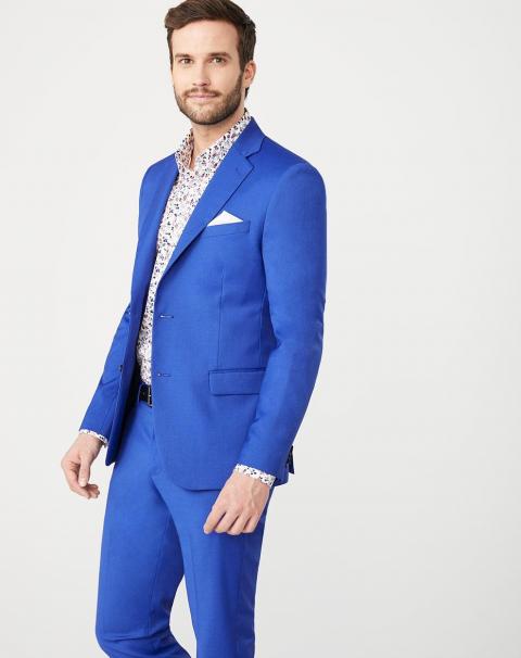 Синій чоловічий костюм 1321