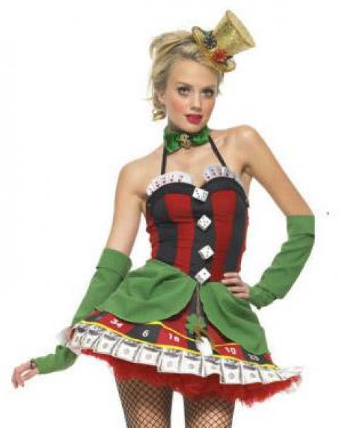 Женский карнавальный костюм леди удача 1477
