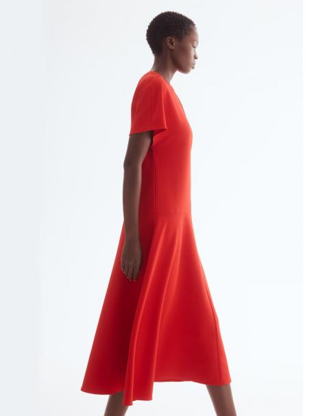 Червона коктейльна сукня з короткими рукавами 1906