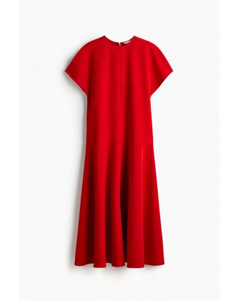 Червона коктейльна сукня з короткими рукавами 1906