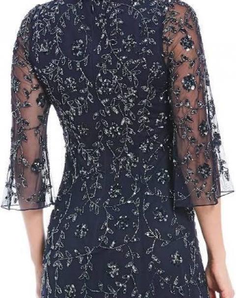 Блестящее синее вечернее платье большого размера 1911