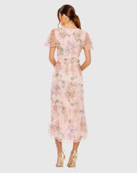 Блестящее коктейльное платье розового цвета 1937