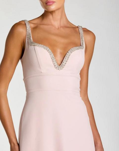 Стильное бежевое вечернее платье 1939