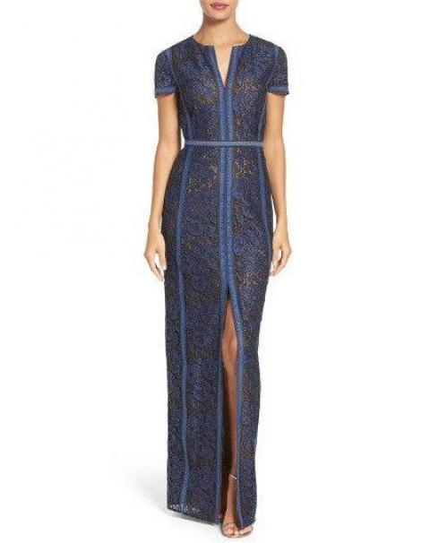 Синее коктейльное платье 1947