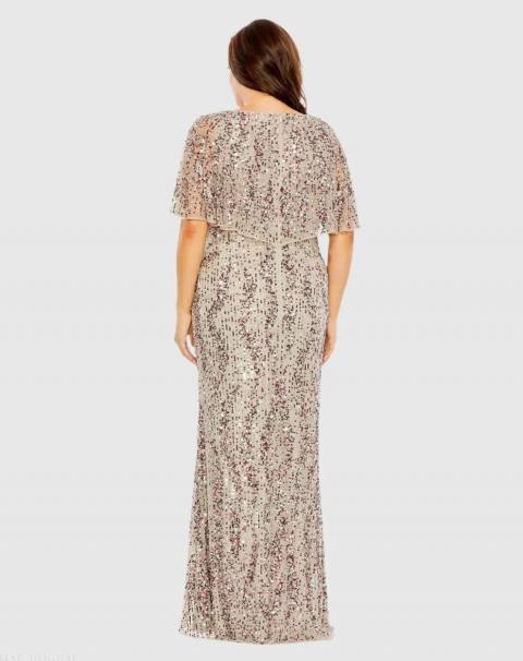 Вечернее платье большого размера с паетками 1950